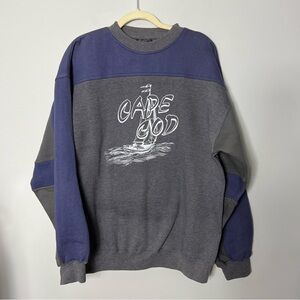 Vintage Cape Cod Crewneck Pullover Long Sleeve Sweatshirt Gray Blue XL *K